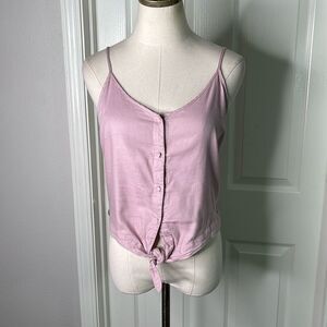 Roxy S Small Lilac Tie Front Cami Camisole